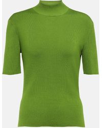 Oscar de la Renta - Silk-blend Sweater - Lyst