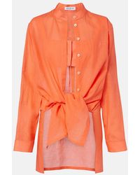 Alaïa - Layered Cotton And Linen Shirt - Lyst