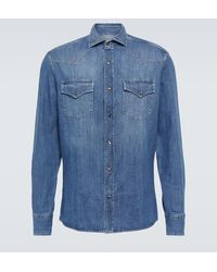 Brunello Cucinelli - Camicia di jeans - Lyst