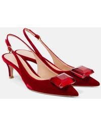 Gianvito Rossi - Jaipur 55 Velvet Slingback Pumps - Lyst