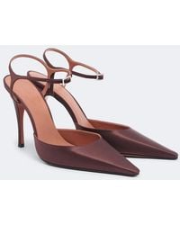 AMINA MUADDI - Carolyn Satin Slingback Pumps - Lyst