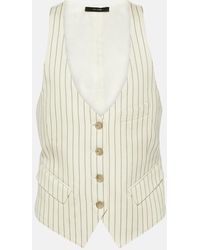 Tom Ford - Pinstripe Wool And Silk-blend Vest - Lyst