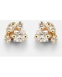 Suzanne Kalan - Pendientes De Oro De 18 Ct Con Diamantes - Lyst