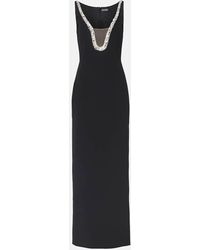 David Koma - Robe Aus Cady Mit Kristallen - Lyst