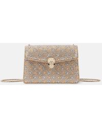 BVLGARI - Serpenti Forever Mini Embellished Crossbody Bag - Lyst