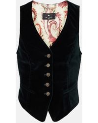 Etro - Cotton Velvet Vest - Lyst