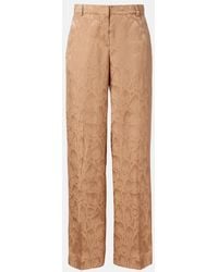 Stella McCartney - Silk-Blend Wide-Leg Pants - Lyst