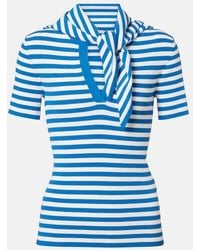 Max Mara - Striped Scarf-Detail Knitted Top - Lyst