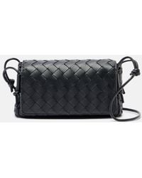 Bottega Veneta - Notturno Leather Crossbody Bag - Lyst