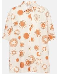 Asceno - Montauk Linen And Cotton Bowling Shirt - Lyst