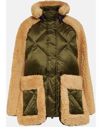 Sacai - Shearling-trimmed Quilted Jacket - Lyst