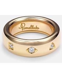 Pomellato - Iconica 18Kt Rose Ring With Diamonds - Lyst