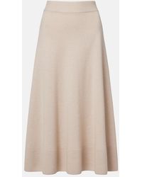 Agnona - Cashmere Midi Skirt - Lyst