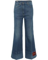 Donna Abbigliamento da Jeans da Jeans capri e cropped Jeans a vita altaBalmain in Cotone di colore Blu 
