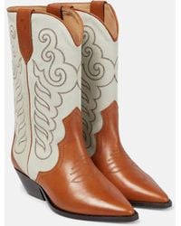 Isabel Marant - Duerto Embroidered Leather Boots - Lyst