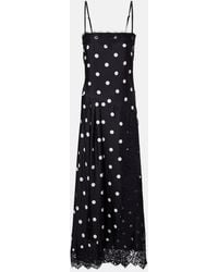 Sportmax - Capo Polka-Dot Silk Slip Dress - Lyst