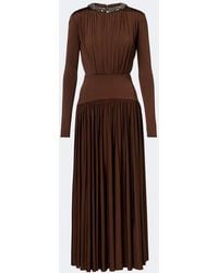 Roland Mouret - Embellished Gathered Jersey Maxi Dress - Lyst