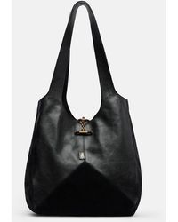 Chloé - Balloon Medium Leather And Suede Shoulder Bag - Lyst