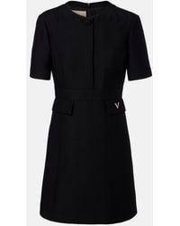 Valentino Garavani - Crepe Couture Vgold Minidress - Lyst
