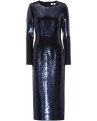 Diane von Furstenberg Midikleid mit Pailletten - Blau