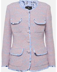 Etro - Checked Wool-blend Tweed Jacket - Lyst