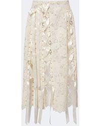 Simone Rocha - Unraveling Bow-Detail Lace Midi Skirt - Lyst