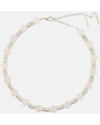 Magda Butrym - Embellished Necklace With Rose Quartz - Lyst