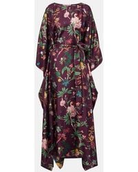 La DoubleJ - Square Floral Silk Kaftan - Lyst