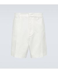 Valentino - Cotton Canvas Bermuda Shorts - Lyst