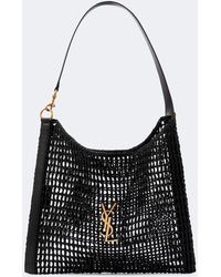 Saint Laurent - Cassandre Raffia Shoulder Bag - Lyst