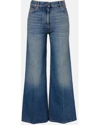 Valentino - Vgold Wide-Leg Faded Jeans - Lyst