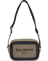 Balmain B-army 18 Canvas Camera Bag - Black