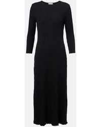 Vince - Ribbed-Knit Cotton-Blend Maxi Dress - Lyst