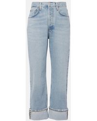 Agolde - Fran Mid-Rise Straight Jeans - Lyst