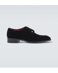 Christian Louboutin - Chambeliss Velvet Derby Shoes - Lyst