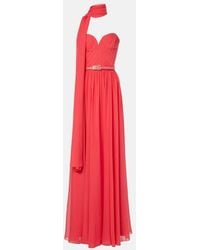 Elie Saab - Robe Aus Seide - Lyst