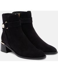 Jimmy Choo - Ankle Boots Noor 45 Aus Veloursleder - Lyst
