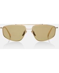 Prada - Logo Aviator Sunglasses - Lyst