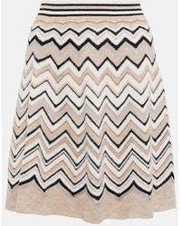 Missoni - Minifalda de punto en zigzag - Lyst