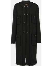 Dolce & Gabbana - Fringed Wool-blend Tweed Coat - Lyst