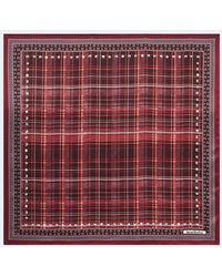 Acne Studios - Checked Silk Satin Scarf - Lyst