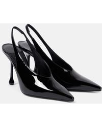 Jimmy Choo - Isa 95 Patent Leather Slingback Pumps - Lyst