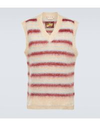 Marni - Striped Wool-blend Sweater Vest - Lyst