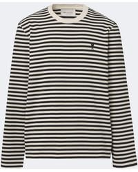 Ami Paris - Striped Cotton T-Shirt - Lyst