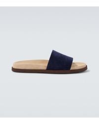 Brunello Cucinelli - Suede Slides - Lyst