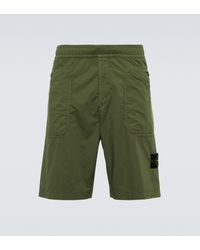 Stone Island Stretch-cotton Bermuda Shorts - Green