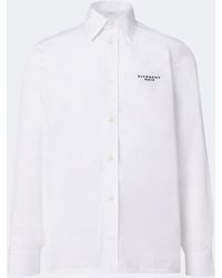 Givenchy - Logo Embroidered Cotton Poplin Shirt - Lyst