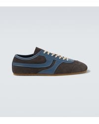 Dries Van Noten - Leather-Trimmed Suede Sneakers - Lyst