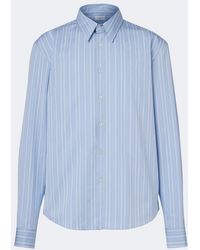 Saint Laurent - Striped Cotton Poplin Shirt - Lyst