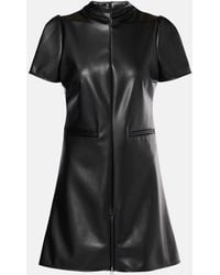 Courreges - Vestido Corto De Piel Sintetica - Lyst